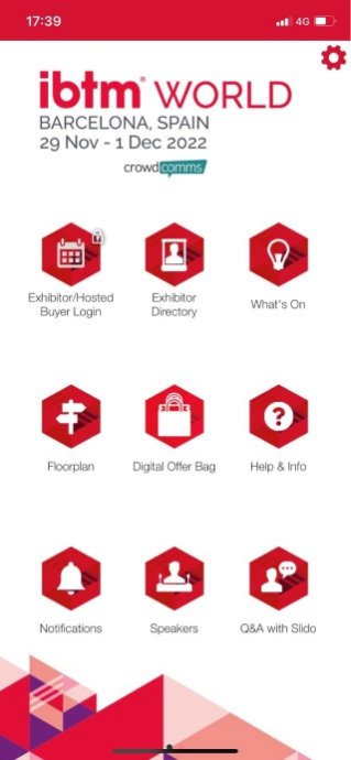 IBTM World Mobile App - Menu